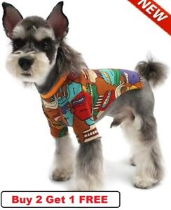 Pet Dog Shirt For Hip hop Cool Style Pure Cotton Texture Breathable Elastic US