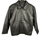 Gap Vintage Black 100% Leather Jacket Adult Small/Kids XL Zip Up 90's Y2K Retro
