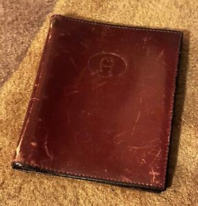 Vintage Etienne Aigner Leather Wallet Clutch Notepad Binder Checkbook & Pen