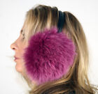New Purple Fox Fur Ear Muffs Efurs4less