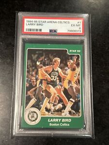 1984-85 Star Arena Celtics Larry Bird #1 PSA 6 EX-MT Boston Celtics Rare Low Pop