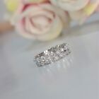 14k White Gold Round Cut 1.00 Ct Moissanite Women's Wedding Bands Size Available
