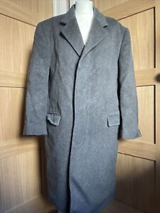 KILMAINE, Men's Wool & Cashmere Trench Coat, Grey, Size Large, Chest 44
