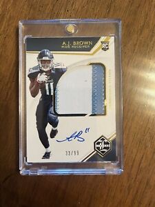 New Listing2019 Panini Limited AJ Brown Rookie Patch Auto On Card #33/99 Titans Eagles #151