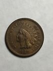 1867 Indian Head Cent Cleaned looks like VF details
