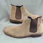 AIDEN & MASON Men's Brown Taupe Glory Chelsea Boot Suede Leather - Size 12