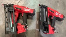 Lot of 2 Milwaukee 2841-20 Fuel M18 Angled Finish Nailer BROKEN / FOR PARTS AUC
