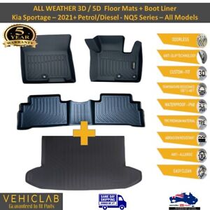 3D TPE All Weather Car Floor Mats +Boot Liner mat for Kia Sportage - NQ5 - 2021+ (For: Kia Sportage)
