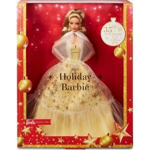 ❄️2023 HOLIDAY BARBIE 35th Anniversary -Light Brown Hair NEW SEALED IN BOX❄️