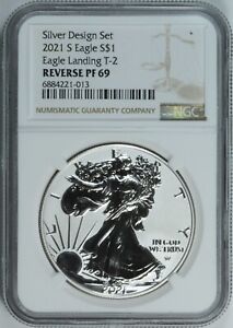 2021-S NGC PF69 Reverse Proof American Silver Eagle Type 2 From Designer Set