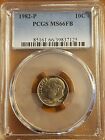 1982-P Clad Uncirculated Roosevelt Dime - PCGS MS66FB Free Shipping
