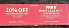BATH AND BODY WORKS 20% OFF & FFREE BODY CARE COUPON EXPIRES 5/12/2024