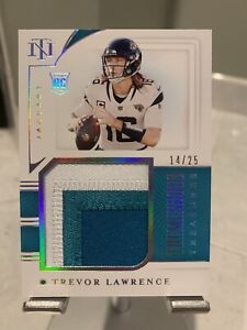 Trevor Lawrence - Rookie - 2021 National Treasures  /25  - 3 color patch