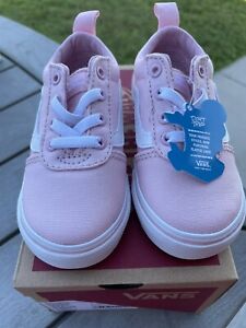 Vans Toddler Ward Slip On Canvas Chaulk Pink Toddler Childrens Sneakers 6