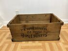 Vintage SEASIDE FISH CO WOOD BOX shipping crate country rustic storage NEW YORK