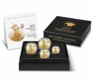 2021-W American Eagle Gold Proof Four-Coin Set (21EFN) Type 2 IN HAND