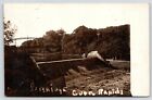 Coon Rapids Iowa~Kids Under Bridge Above Dam~1909 Real Photo Postcard~RPPC
