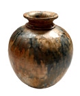 Studio Art Pottery Handmade Earth Tones 6” Ceramic Light Glazed Vase, Signed
