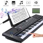 Digital Piano Keyboard 61 Key - Portable Electronic Instrument with Stand & Mic