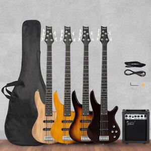Glarry GIB  5 String Bass Guitar Beginner Kit with 20W Amp  Rosewood 3  Colors