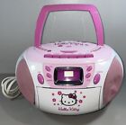 Hello Kitty AM/FM Radio Cassette CD Player Boombox Model KT2028A TESTED CD WORKS