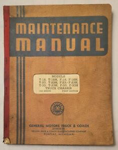 Maintenance Manual Models Truck ChassisGeneral Motors Truck & Coach 1938 Series
