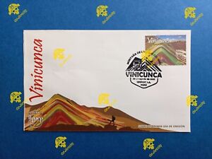 PERU 2021 VINICUNCA MOUNTAIN OF THE SEVEN COLORS FDC STAMPS