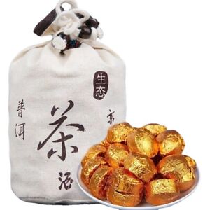 500g Top Glutinous Rice Aroma Shu Puerh Tea Mini Tuocha Ripe Puer Tea White Bag