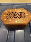 Wooden Trinket Box Wood With Lid. Made In India Jewelry Box