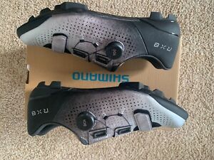 NEW Shimano RX8 Clipless Cycling Shoes Silver SH-RX801 Size 42 Gravel MTB