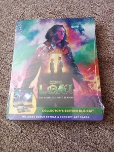 Loki: The Complete First Season Steelbook Blu-Ray + Art Cards New Sealed