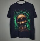 Men's M Anvil Skull Benscoter Art Horror Cemetery Grave Metal Black Goth T Shirt