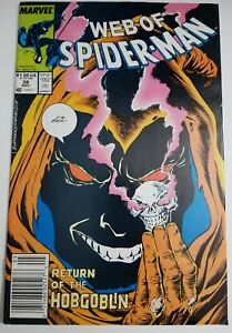 Web of Spider-Man #38 Newsstand (Marvel Comics, 1988) Hobgoblin