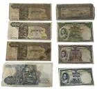 Lot of 8 Assorted Denomination Vintage Cambodian Paper Money Currency Notes