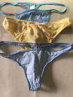 (3) Vintage STRING THONG Bikini Panties Victoria's Secret, Van Mar ( Large)