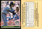 Chuck Porter Signed 1985 Donruss #115 Card Milwaukee Brewers Auto AU