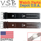 Wide Leather Watch Band - Military Cuff Watch Strap Big Buckle Punk Rock - NEW!