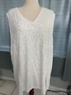 Women’s 3X Catherine’s White Sleeveless Top Shirt With Lace