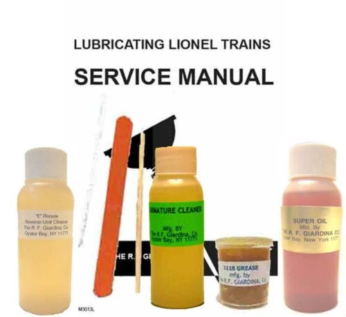 SERVICE KIT w/ Service Manual for 1 oz ea Lubricating Lionel O, O27 Gauge Trains