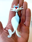 GLASS Animals. Murano glass art  white the . A souvenir. Toy. Handmade