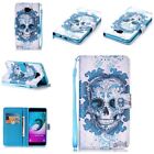 For Samsung Galaxy A5 2016 A510 Wallet Phone Case Armor Cover Skull