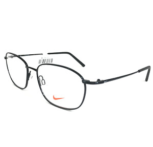 Nike Eyeglasses Frames 8181 004 Shiny Black Square Full Wire Rim 54-17-140