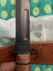 Ka-Bar US Navy Fighter Knife With Leather Sheath NEW