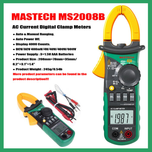 MASTECH Digital Clamp Meter AC/DC Voltage ✦Kd
