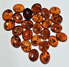 Designer! Natural Baltic Amber oval cabochon lot of 12 size 6 x 8 mm 6 carats