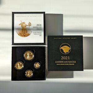 2021 American Eagle Gold Proof Four-Coin Set (21EFN) West Point ✔️ FAST SHIPPING