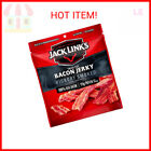 Jack Link's Bacon Jerky, Hickory Smoked, 2.5 oz. Bag - Flavorful Ready to Eat Me