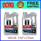 Mobil 1 High Mileage Full Synthetic Motor Oil 10W-30, 5 Quart 2 Pack