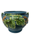 VTG, Roseville Pottery ®, Bushberry Jardiniere 1948, Blue/Green, #657-4