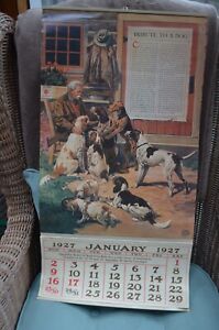 1927 Remington Firearms Advertising Calendar Reproduction new rolled
